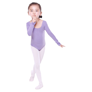 儿童舞蹈服体操服女童长袖练功服少儿连体服幼儿形体芭蕾舞服5005
