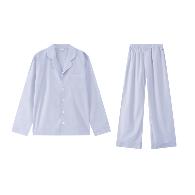 muabomb天丝棉25秋冬睡衣女高级感纯色防静电家居服长袖长裤套装