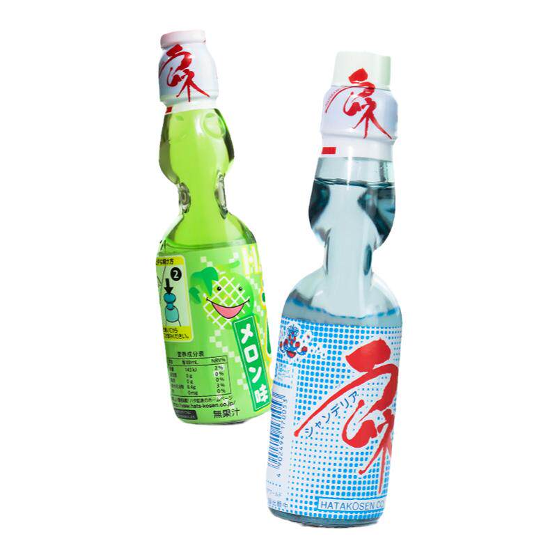 HATA/哈塔波子弹珠汽水200ml/瓶日本进口网红玻璃瓶哈达碳酸饮料