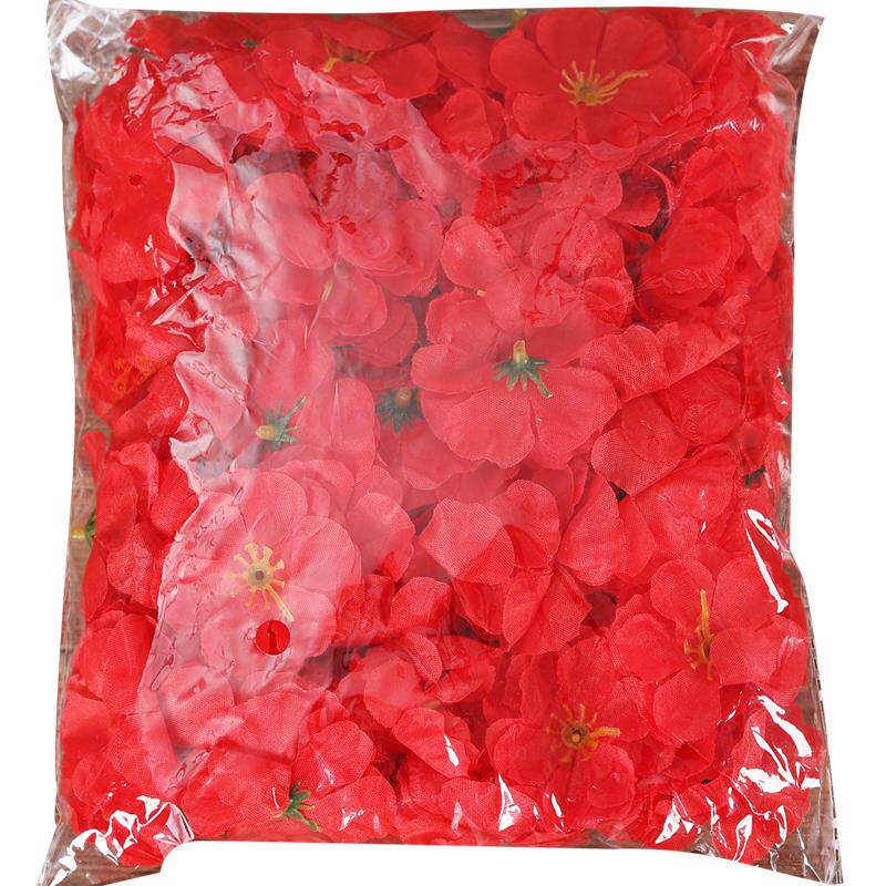 仿真桃花朵花瓣假树装饰材料绢花梅花腊梅樱花树婚庆拍摄道具头饰