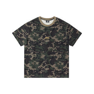 FORNINES刺绣迷彩凉感速干短袖t恤男女潮牌正肩情侣夏季美式半袖