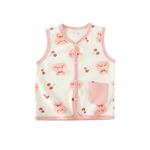 女童马甲春秋外穿宝宝纯棉薄款婴儿小马夹儿童坎肩春装2026新款