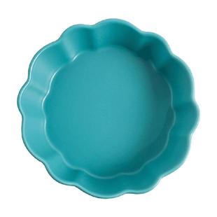 竹木本记陶瓷烤碗沙拉碗焗饭碗烘焙碗家用花边水果碗蒸碗7英寸