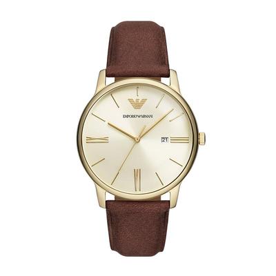 【自营】Armani阿玛尼男手表棕色欧美经典商务流行石英表AR11610
