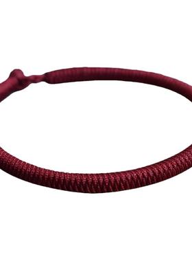 细款枣红色 红绳手链女 正宗九乘金刚结 手工编织 本命年手绳