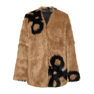 MOCO重工挂毛长毛绒宽松开襟外套