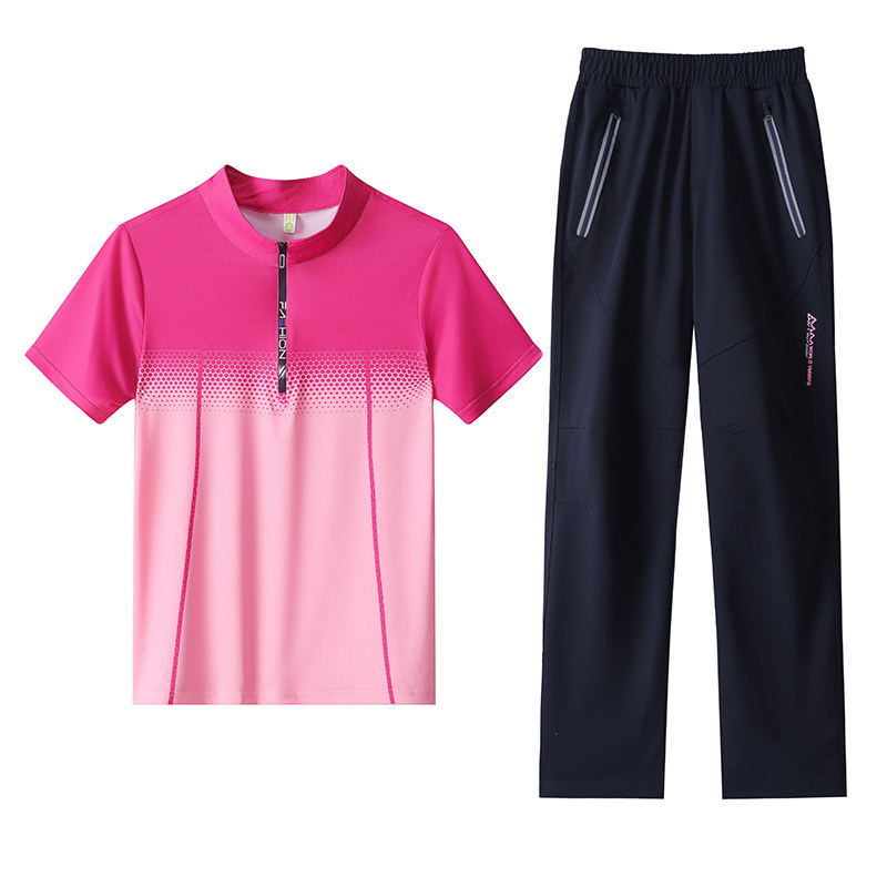 短袖运动服套装女夏季跑步两件套