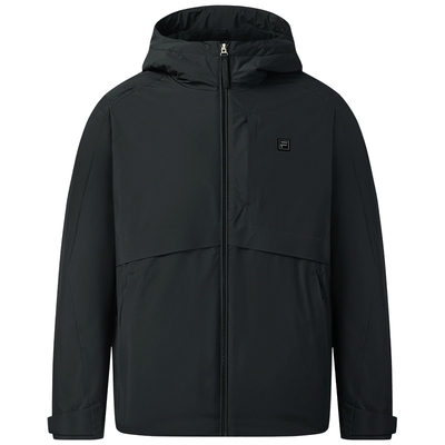 85鸭绒轻薄款FILA斐乐男士羽绒服2025冬新款商务基础保暖连帽外套