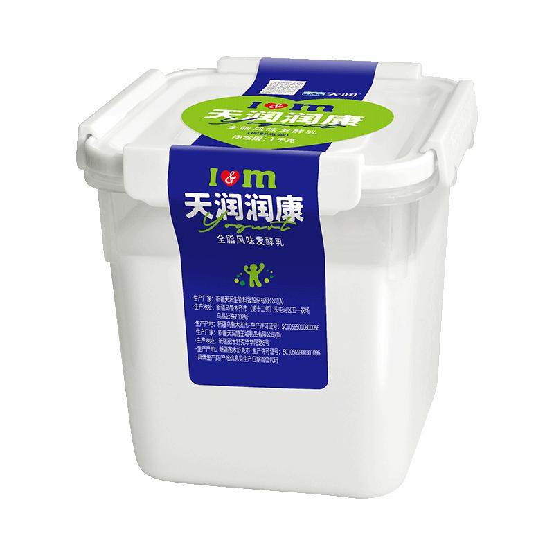 新疆天润老酸奶大桶装全脂零蔗糖