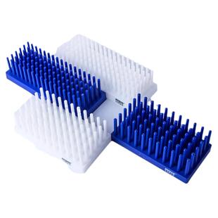 柱式试管架66柱离心管架102柱流式架沥水架 顺倒插塑料采样管架