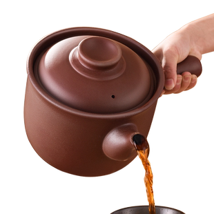 老式熬中药砂锅家用煎药壶药罐专门煮药专用锅药煲无釉中药罐煎锅