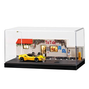 收藏家1:64青岛文创店微缩场景建筑模型小比例玩具车模收纳展示架
