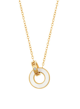 法式小众轻奢钛钢圆环锁骨链女