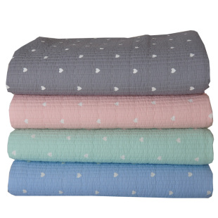 韩式斜纹纯棉绗缝水洗夹棉床盖床单空调被榻榻米垫子铺盖两用床垫