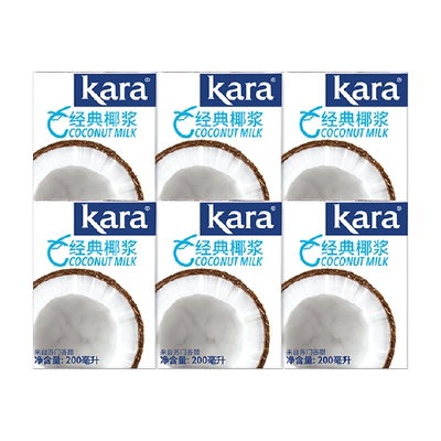 Kara牌经典椰浆200ml*6椰香浓郁