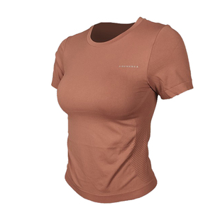 运动t恤女修身透气速干短袖跑步健身上衣瑜伽速干衣短袖罩衫轻 薄