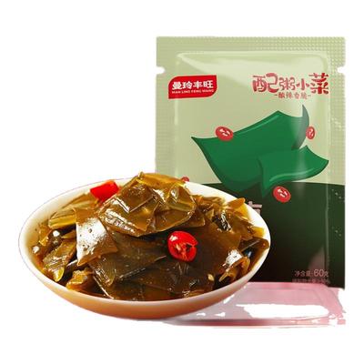 曼玲粥店 海带片 60g*6袋 爽脆嫩小菜零食泡菜拌饭拌面开袋即食