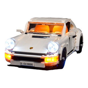 LEGO乐高10295保时捷911turbo跑车LED灯具配套灯饰透明展示盒