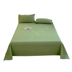 纯棉老粗布床单单件双人100全棉单人宿舍加厚被单枕套三件套春夏