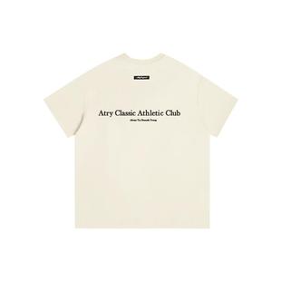 ATRY字母标语短袖宽松复古简约情侣款半袖美式高街圆领上衣t恤女