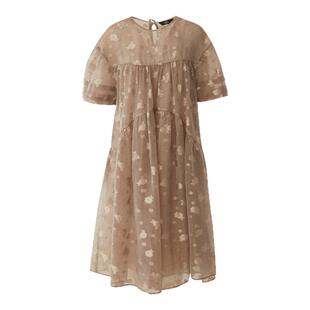 【FaFa裙】AUM噢姆2025年夏季新款桑蚕丝提花剪花娃娃裙连衣裙子