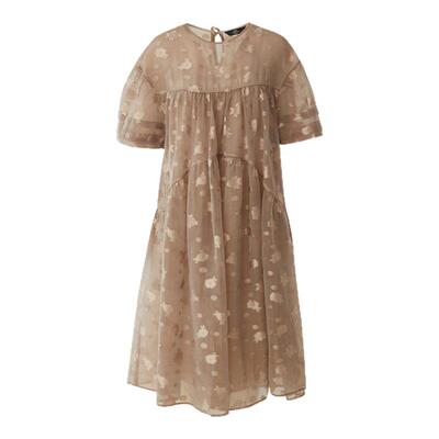 【FaFa裙】AUM噢姆夏季桑蚕丝提花剪花娃娃裙休闲宽松连衣裙长裙