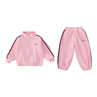 女童春装巨好看运动套装女孩韩版休闲卫衣两件套女宝宝时髦衣服秋