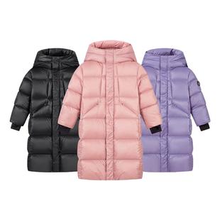 水孩儿儿童羽绒服加长款2025秋冬亲子防泼水易去污轻暖羽绒衣外套