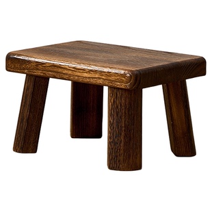 中式实木小板凳家用换鞋坐凳矮方凳喝茶小木凳宝宝凳子客厅搁脚凳