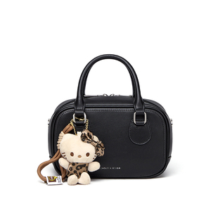 Cnoles蔻一简约保龄球包女牛皮手提包女式2025新款斜挎包波士顿包