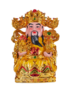 财神爷陶瓷家用供奉财神神像摆件