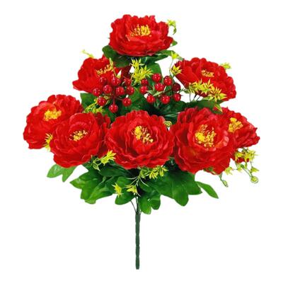10头牡丹花束塑料花摆件