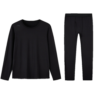 安踏男女保暖内衣两件套装运动春衣春裤本命红色马年春季防寒衣