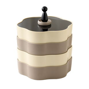 轻奢干果盘家用多功能零食糖果盘坚果收纳盒桌面客厅茶几装饰果盘