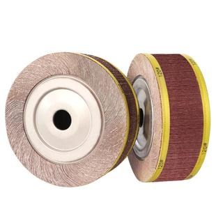 千页轮抛光轮千叶轮卡盘砂纸打磨轮砂布抛光片金属250/300*80*32