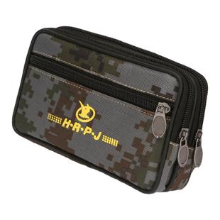 新款男士穿皮带迷彩手机包横款腰包老人父亲工地手机腰包户外腰包