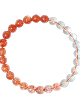 幸运莲女金太阳石绿柱石手链包邮