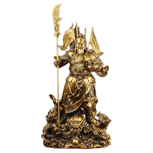 关公摆件武财神仿铜像龙关羽关二爷武圣家居客厅供品摆放招财平安