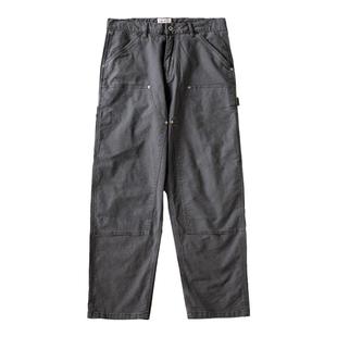 靛海 美式重磅B01帆布双膝伐木工装裤男阿美咔叽水洗复古直筒长裤