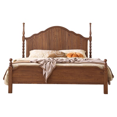 法式复古全实木1.8米双人床