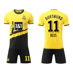2526多特蒙德球衣罗伊斯哈兰德足球服套装男儿童定制主场训练队服