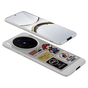 马里奥适用vivox300手机壳x200promini保护套x100s新款por卡通vivo创意ultra硬壳x200pro透气蜂窝散热防摔ins