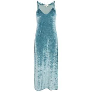 INSPIRE&STORIES丝绒无袖吊带裙女夏季长款设计师小众背心连衣裙