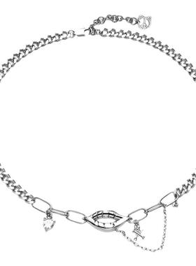 和猫朋克高级设计情侣项链男女