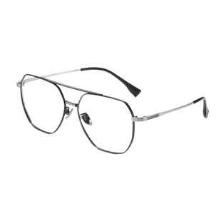 纯钛高级感大脸眼镜双梁复古近视男款眼镜框变色防蓝光眼睛近视镜