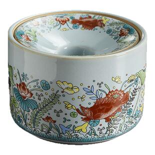 官窑烟灰缸漏斗带盖创意陶瓷个性潮流多功能家用客厅办公室防飞灰