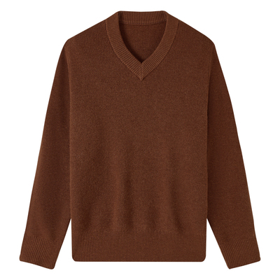 全羊毛保暖V领男款针织衫