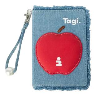 tagi苹苹安安珍珠牛仔流苏旅行护照夹收纳包可爱证件卡包
