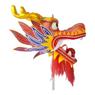 龙头表演道具成人南北舞龙灯舞龙烫金龙春节元旦比赛表演专用道具