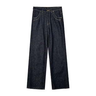 weave 百搭底牌 经典原牛单宁色宽松直筒休闲松弛廓形牛仔裤